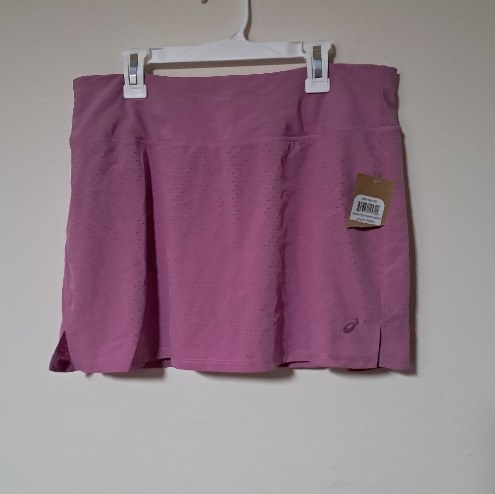 Asics Womens Pink Lightweight Perforated Tenis Golf Skort Sz. M NWT